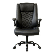 Levede Executive Office Chair Footrest PU Leather Tilt Gaming Work Seat Black
