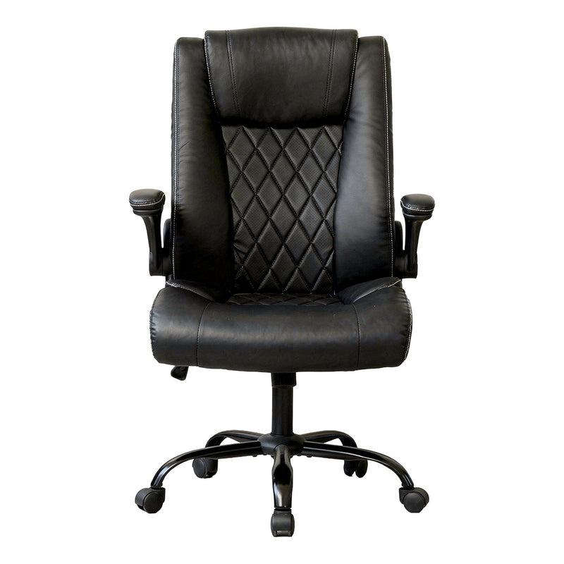 Levede Executive Office Chair Footrest PU Leather Tilt Gaming Work Seat Black