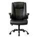 Levede Executive Office Chair Footrest PU Leather Tilt Gaming Work Seat Black-2052531446257684481