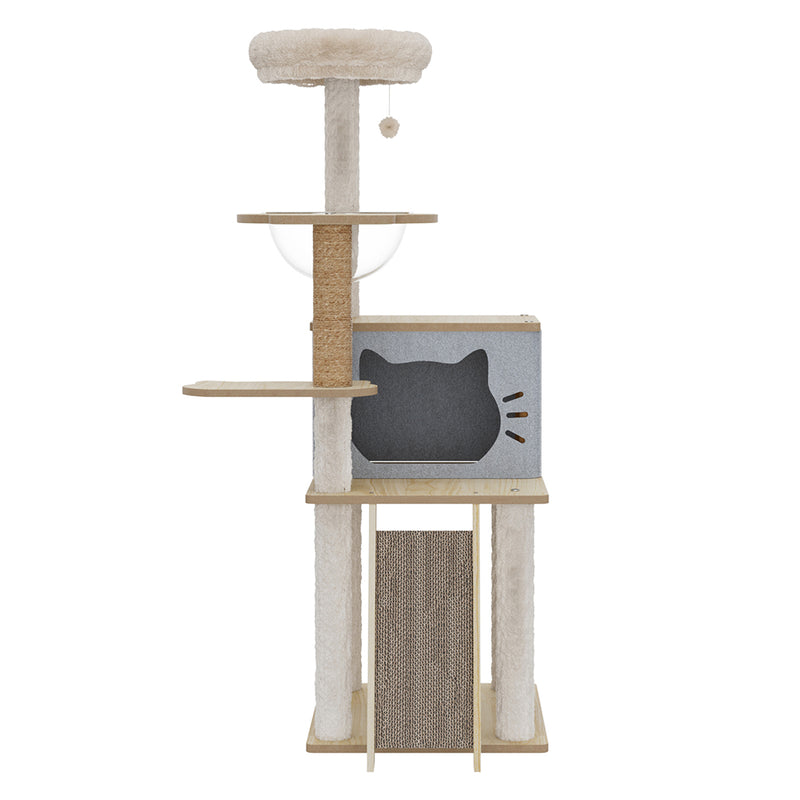 Pawz Cat Tree Tower Scratcher Wood Condo House 120cm