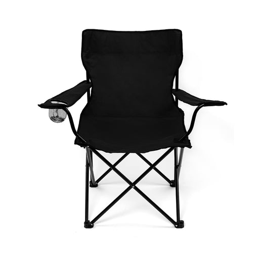 Levede Camping Chairs Folding Arm Foldable Black-2052531623118901249