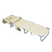 Levede Foldable Beach Lounge Chairs with Face Hole Khaki-2052531491556167681