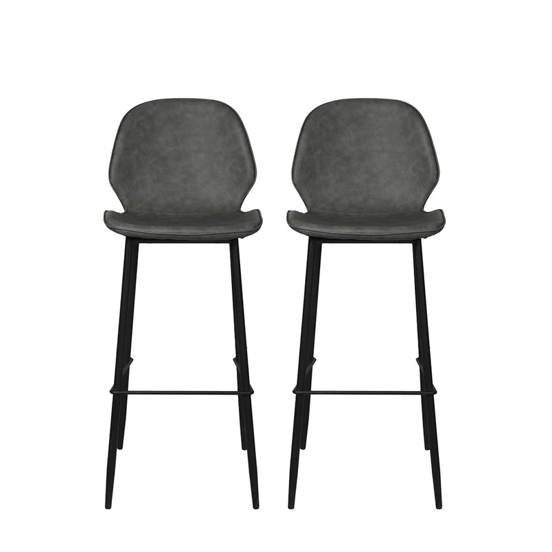 Levede 2x Bar Stool Barstools Counter Grey