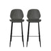 Levede 2x Bar Stool Barstools Counter Grey-2052531354884771841