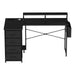 Levede L Shaped Gaming Desk with Storage Drawers Black-2052531818615410689