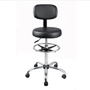 Levede Swivel Office Chair Ergonomic Stool Height Adjustable Footrest Backrest