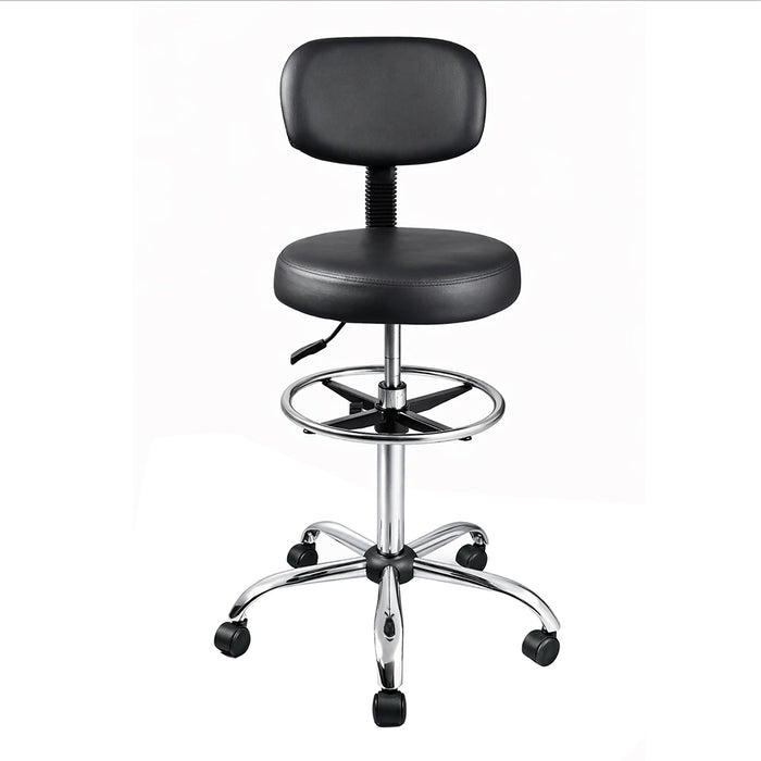 Levede Swivel Office Chair Ergonomic Stool Height Adjustable Footrest Backrest-2052531422392094721