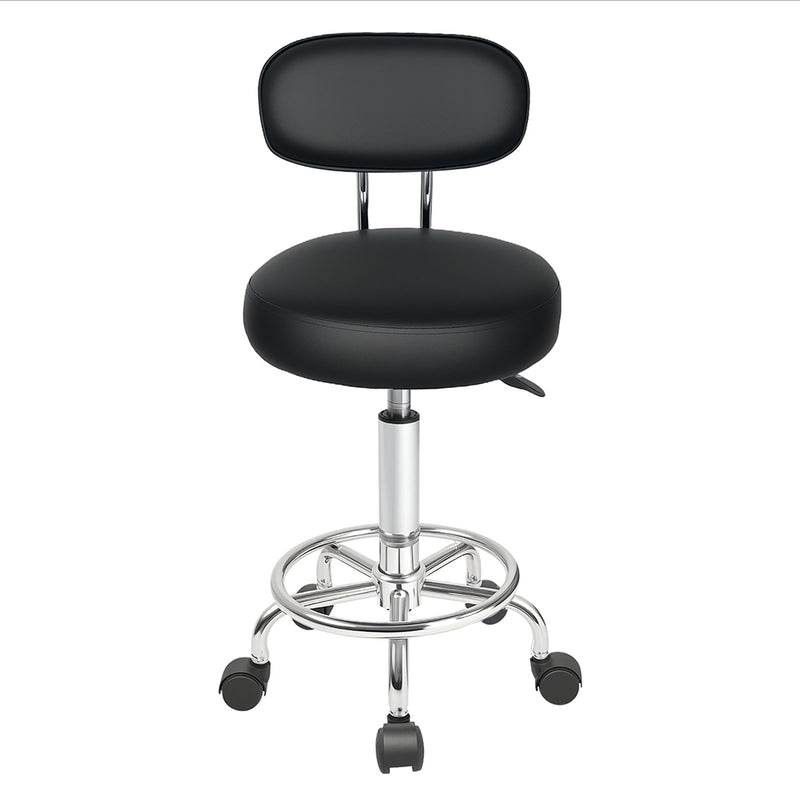 Levede Swivel Office Chair Low Back Round Rolling Stools Height Adjustable