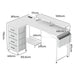 Levede L Shaped Gaming Desk with Storage Drawers White-2052531818946760706