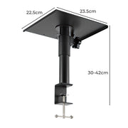 Levede 2x Desk Clamp Speaker Stands Set Adjustable Rotatable Monitor CD Player