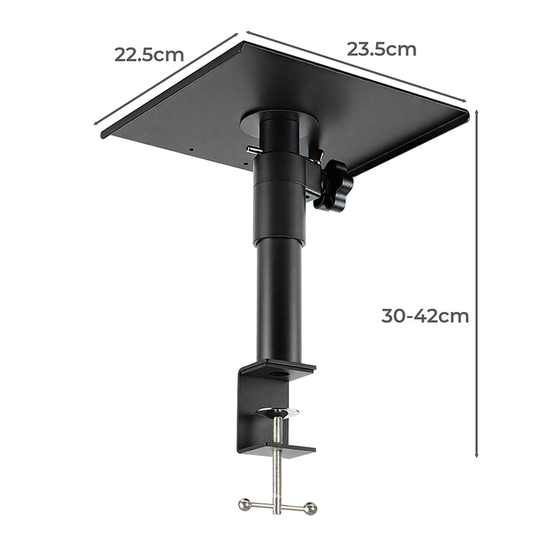 Levede 2x Desk Clamp Speaker Stands Set Adjustable Rotatable Monitor CD Player