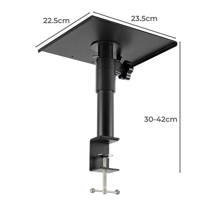 Levede 2x Desk Clamp Speaker Stands Set Adjustable Rotatable Monitor CD Player