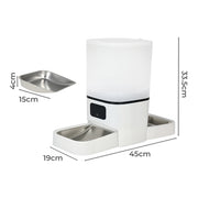 PaWz 6L Automatic Pet Feeder 2 Bowl Food Dispenser