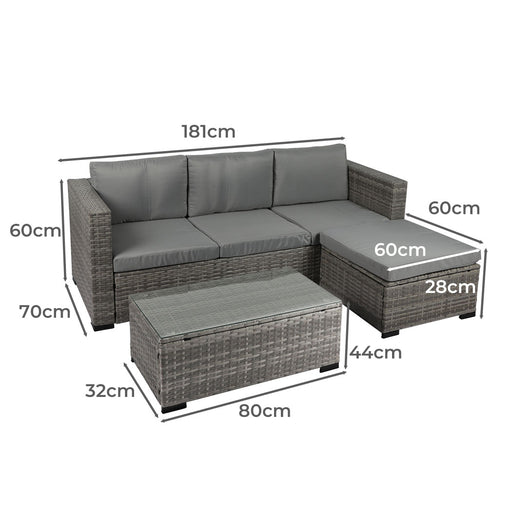 Levede 5pcs Outdoor Sofa Set Patio Furniture-2052531338178859010