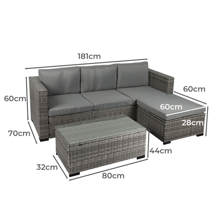Levede 5pcs Outdoor Sofa Set Patio Furniture-2052531338178859010