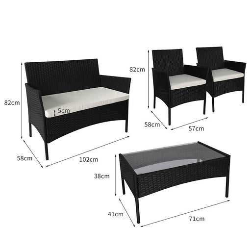 Levede 4PCS Outdoor Furniture Setting-2052531337625210882