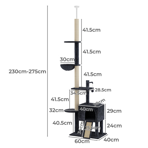 Pawz Cat Tree Scratching Post Scratcher Hammock Condo