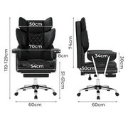 Levede Gaming Office Chair High Back PU Leather Black