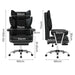 Levede Gaming Office Chair High Back PU Leather Black-2052531824357412866