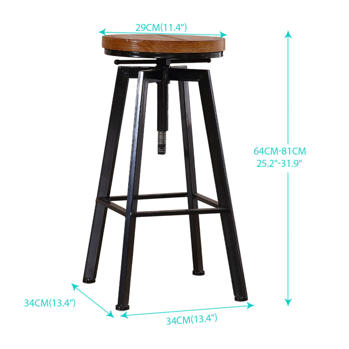 Levede 2x Bar Stools Industrial Kitchen-2052531749619109890