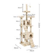 PaWz Cat Tree Scratching Post Scratcher Beige