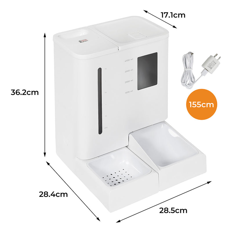 Pawz 2-in-1 Automatic Pet Cat Dog Feeder Water Set