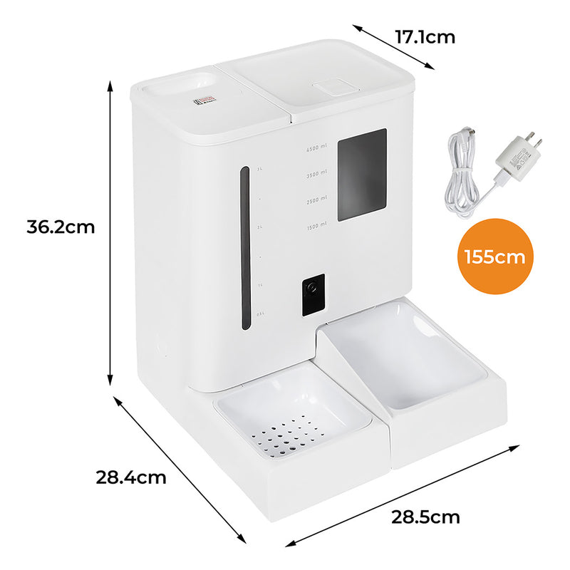 Pawz 2-in-1 Automatic Pet Cat Dog Feeder Water Set