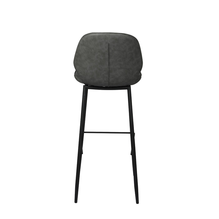 Levede 2x Bar Stool Barstools Counter Grey-2052531354884771843