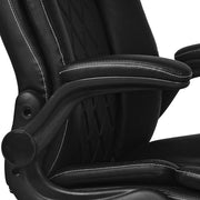 Levede Executive Office Chair Footrest PU Leather Tilt Gaming Work Seat Black