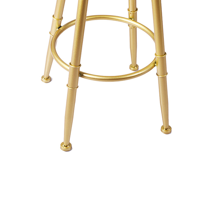 Levede 1x Bar Stools Velvet Kitchen Green-2052531295598284803