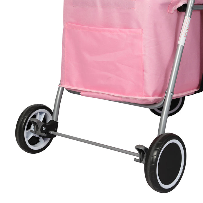 PaWz Pet Stroller Dog Cat Carrier Foldable Pink-2052531697425190915
