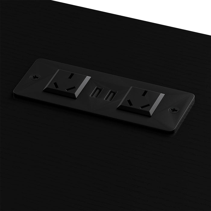 Levede L Shaped Gaming Desk with Storage Drawers Black-2052531818615410691