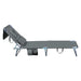 Levede Foldable Beach Lounge Chairs with Face Hole Grey-2052531491375812611