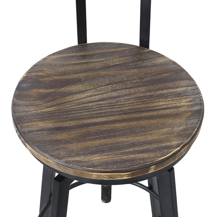 Levede 1x Bar Stool Industrial Adjustable-2052531750155980803