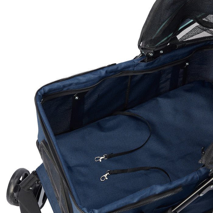 PaWz Large Pet Stroller Dog Cat Carrier Blue-2052531541485162499