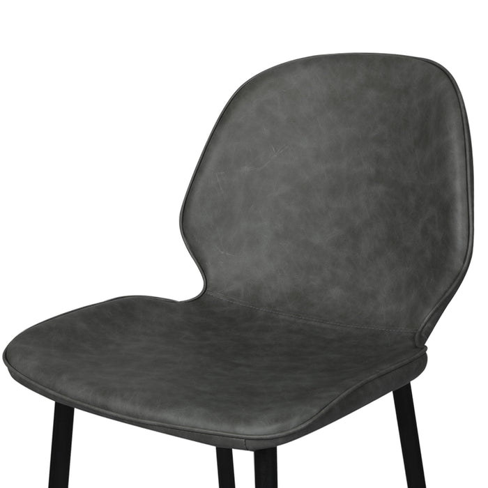 Levede 2x Bar Stool Barstools Counter Grey-2052531354884771844