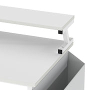 Levede L Shaped Gaming Desk with Storage Drawers White