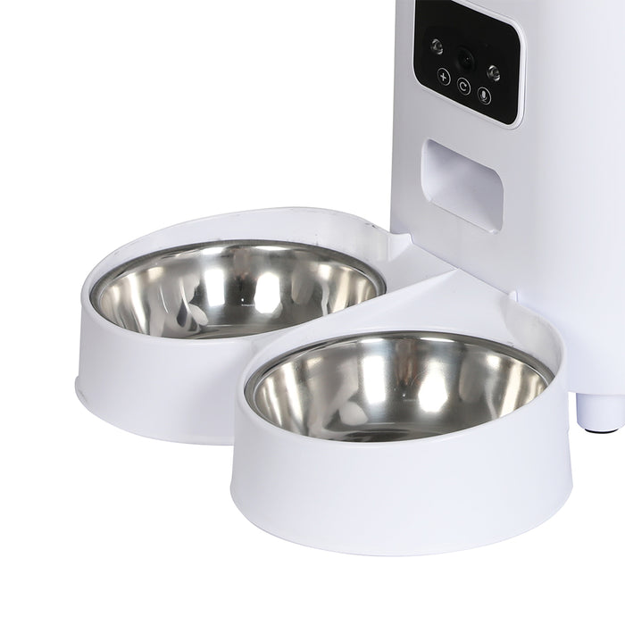 PaWz 5L Auto Pet Feeder Automatic Camera Wi-Fi White-2052531679410655236