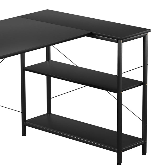 Levede L Shaped Computer Desk Corner Desk Black-2052531472069431300