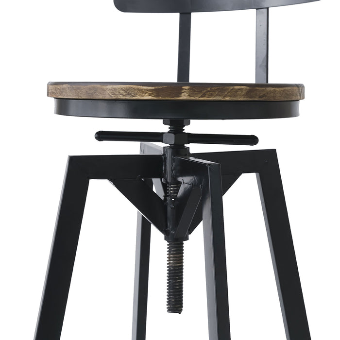 Levede 1x Bar Stool Industrial Adjustable-2052531750155980804