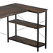Levede L Shaped Computer Desk Corner Desk Brown-2052531472241397764
