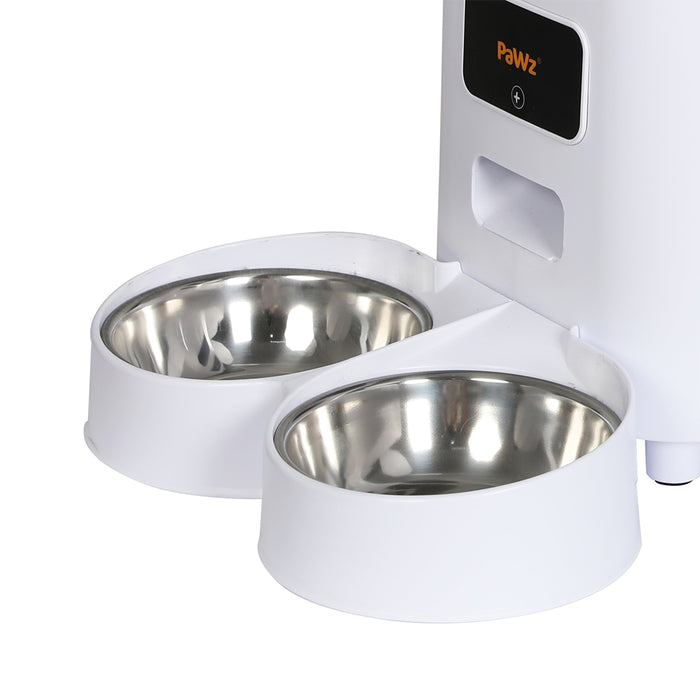 PaWz 5L Automatic Pet Feeder 2 Bowl White-2052531679595204612