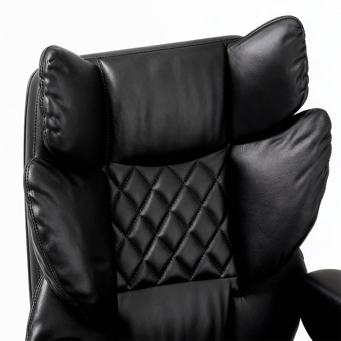 Levede Gaming Office Chair High Back PU Leather Black-2052531824357412869