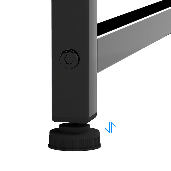 Levede L Shaped Gaming Desk with Storage Drawers Black-2052531818615410693