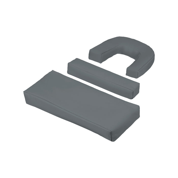 Levede Foldable Beach Lounge Chairs with Face Hole Grey-2052531491375812613