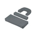Levede Foldable Beach Lounge Chairs with Face Hole Grey-2052531491375812613