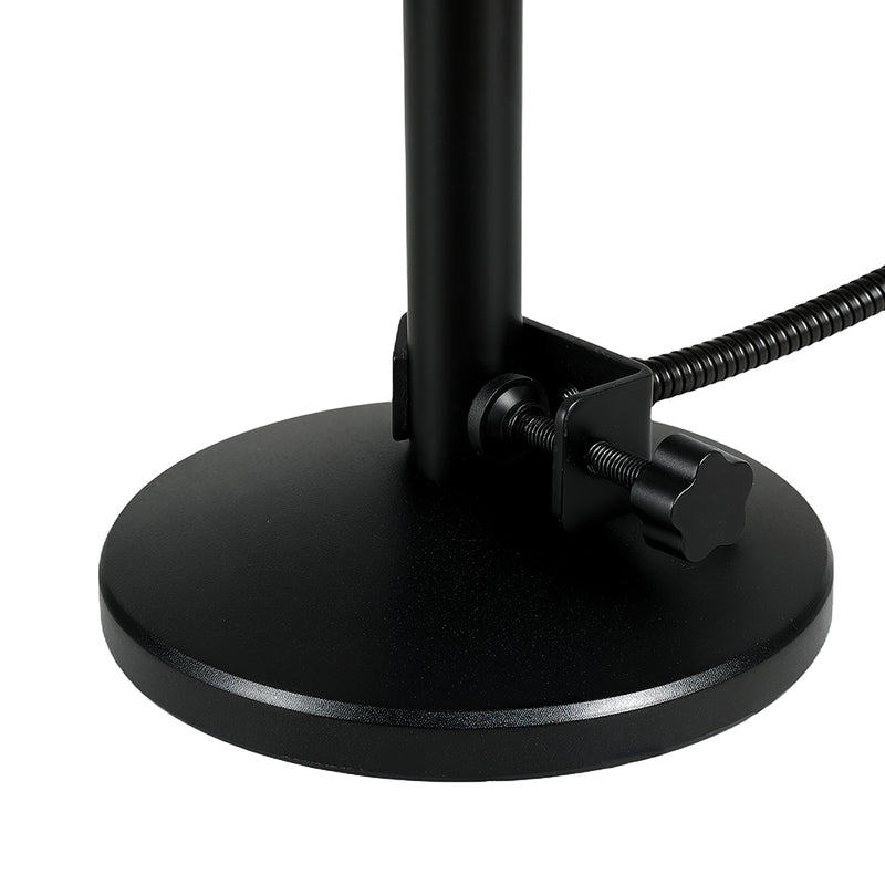 Levede Desktop Microphone Stand Adjustable Pop Filter Shock Mount Base Kit Black