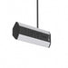Corner Power Outlet System w/USB Silver Shell Black Coloured Outlets