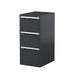Steelco Vertical Filing Cabinet Three Drawer Graphite Ripple