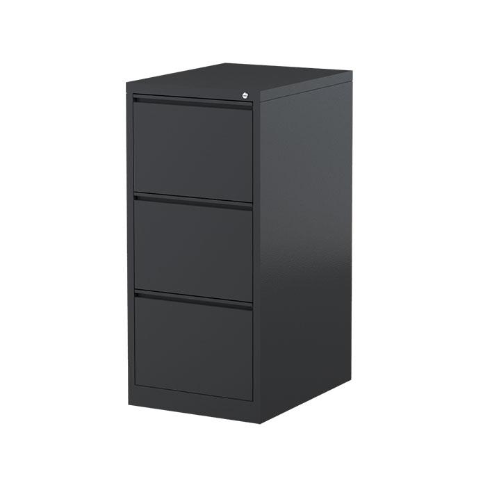 Steelco Mercury Filing Cabinet Three Drawer Graphite Ripple